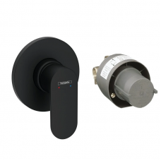 Смеситель для душа HANSGROHE Rebris S 72648670 встраиваемый черный матовый Смеситель для душа HANSGROHE Rebris S 72648670 встраиваемый черный матовый